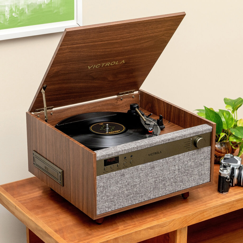 Victrola Century 6-in-1 wood music center