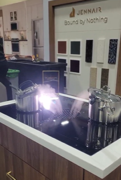 Induction cooktop demonstration